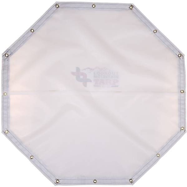 Custom Octagon Shaped Tarp Cover - 9oz Vinyl Coated Mesh 80% Solid
