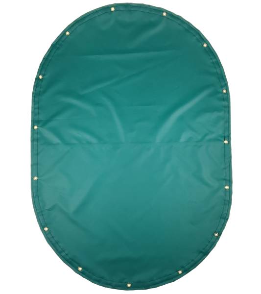 Custom Oval Shaped Tarp Cover - 14oz Solid Vinyl Coated Polyester