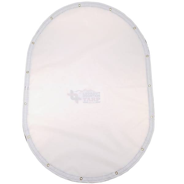 Custom Oval Shaped Tarp Cover - 9oz Vinyl Coated Mesh 80% Solid