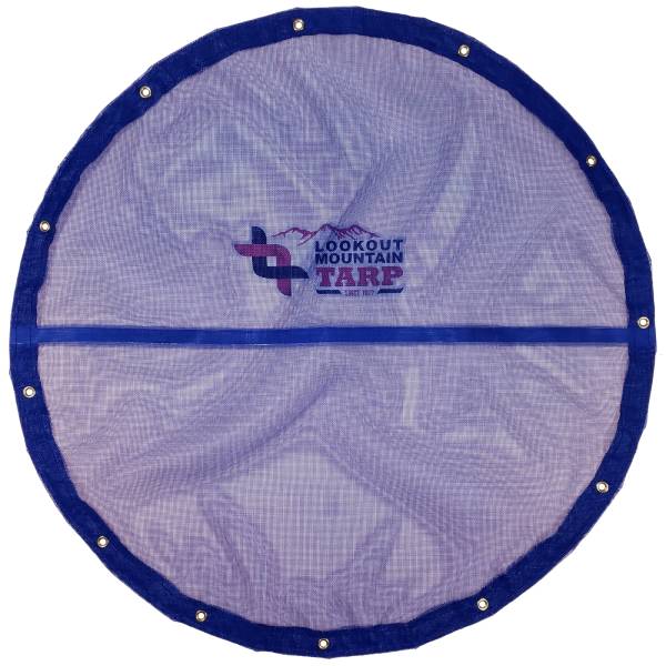 Custom Round Shaped Tarp Cover - 11oz Vinyl Coated Mesh 55% Solid