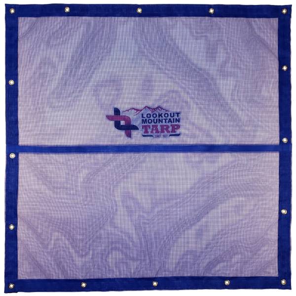 Custom Square Shaped Tarp Cover - 11oz Vinyl Coated Mesh 55% Solid