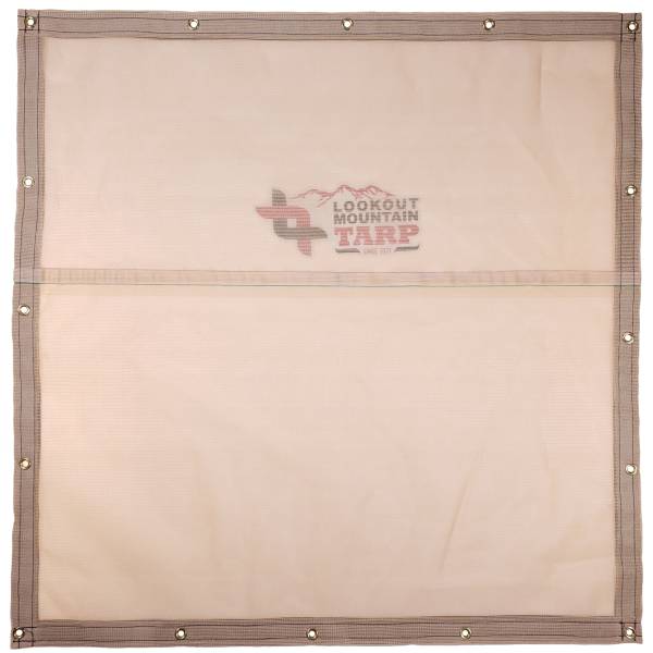 Custom Square Shaped Tarp Cover - 8.25oz Knitted Mesh 70% Solid