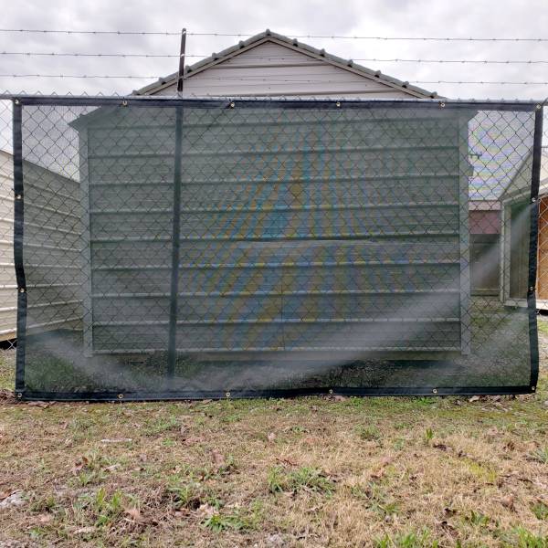 Custom Privacy Fence Screen Windscreen Tarp - 8oz Vinyl Coated Mesh 80% Solid