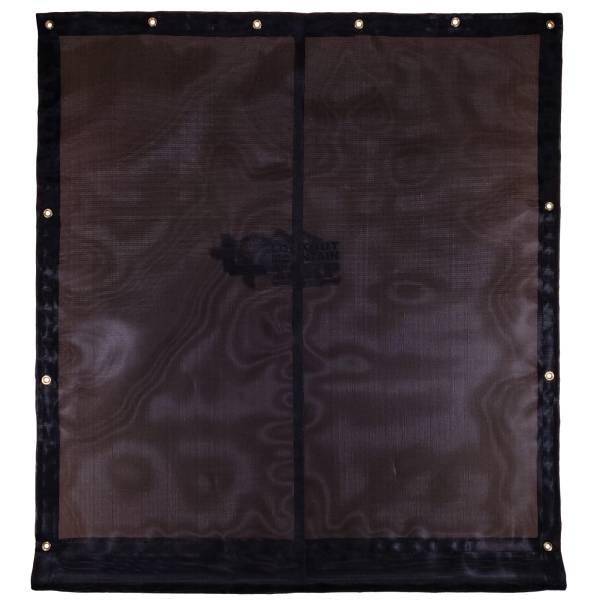 Custom Industrial Curtain Divider Tarp Cover - 7.5oz Closed Mesh 95% Solid Black