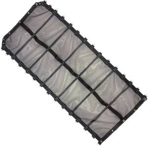 Open Mesh Cable Tarp for Open Top Trailers Hauling Wood chips, Shavings, Bark, or Sawdust