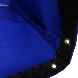 Custom 4-Sided Box Shaped Tarp Cover with Tail Flap - 18oz Vinyl Coated Polyester