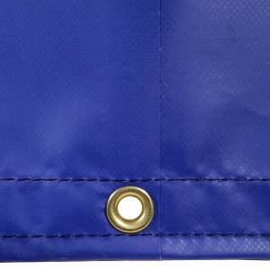 Custom 4-Sided Box Shaped Tarp Cover with Tail Flap - 18oz Vinyl Coated Polyester