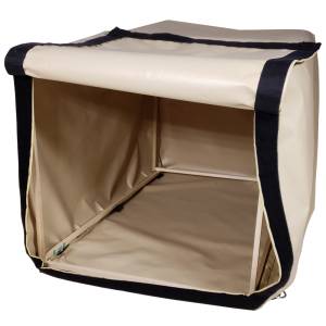 Custom 6-Sided Box Shaped Tarp Cover with Opening - 18oz Vinyl Coated Polyester