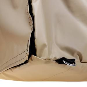 Custom 6-Sided Box Shaped Tarp Cover with Opening - 18oz Vinyl Coated Polyester