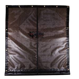 Custom Industrial Curtain Divider Tarp Cover - 10oz Vinyl Coated Mesh 80% Solid