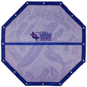 Custom Octagon Shaped Tarp Cover - 11oz Vinyl Coated Mesh 55% Solid