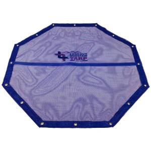 Custom Octagon Shaped Tarp Cover - 11oz Vinyl Coated Mesh 55% Solid