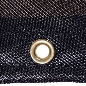 Custom Octagon Shaped Tarp Cover - 7.5oz Closed Mesh 95% Solid Black