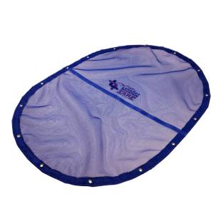 Custom Oval Shaped Tarp Cover - 11oz Vinyl Coated Mesh 55% Solid