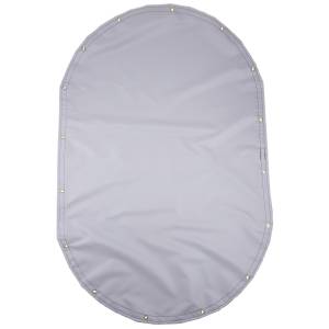 Custom Oval Shaped Tarp Cover - 22oz Solid Vinyl Coated Polyester