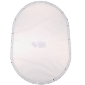 Custom Oval Shaped Tarp Cover - 10oz Vinyl Coated Mesh 80% Solid