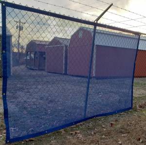Custom Privacy Screen Fence Windscreen Tarp Cover - 11oz Vinyl Coated Mesh 55% Solid