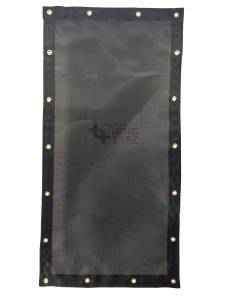 Custom Privacy Screen Fence Windscreen Tarp Cover - 7.5oz Closed Mesh 95% Solid Black