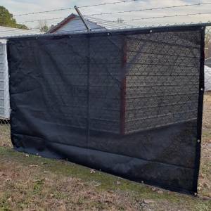 Custom Privacy Screen Fence Windscreen Tarp Cover - 9.5oz Knitted Mesh 95% Solid
