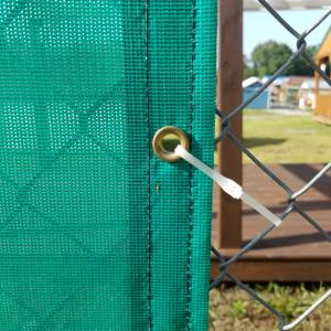 Custom Privacy Screen Fence Windscreen Tarp Cover - 9oz Vinyl Coated Mesh 80% Solid