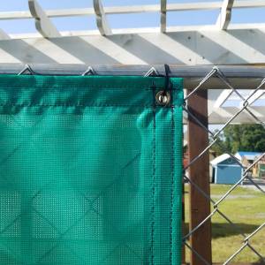 Custom Privacy Screen Fence Windscreen Tarp Cover - 9oz Vinyl Coated Mesh 80% Solid
