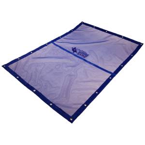Custom Rectangle Shaped Tarp Cover - 11oz Vinyl Coated Mesh 55% Solid