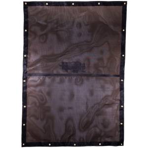 Custom Rectangle Shaped Tarp Cover - 7.5oz Closed Mesh 95% Solid Black