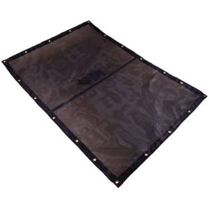Custom Rectangle Shaped Tarp Cover - 7.5oz Closed Mesh 95% Solid Black