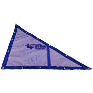 Custom Right Triangle Shaped Tarp Cover - 11oz Vinyl Coated Mesh 55% Solid