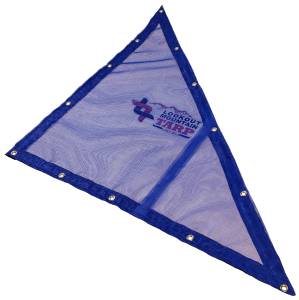 Custom Right Triangle Shaped Tarp Cover - 11oz Vinyl Coated Mesh 55% Solid