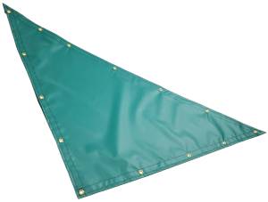 Custom Right Triangle Shaped Tarp Cover - 14oz Solid Vinyl Coated Polyester