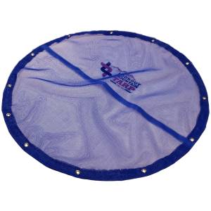 Custom Round Shaped Tarp Cover - 11oz Vinyl Coated Mesh 55% Solid