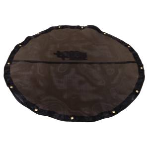 Custom Round Shaped Tarp Cover - 7.5oz Closed Mesh 95% Solid Black