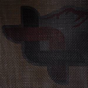 Custom Round Shaped Tarp Cover - 7.5oz Closed Mesh 95% Solid Black
