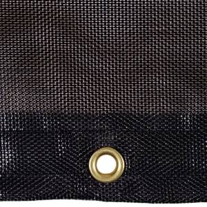 Custom Round Shaped Tarp Cover - 7.5oz Closed Mesh 95% Solid Black