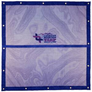 Custom Square Shaped Tarp Cover - 11oz Vinyl Coated Mesh 55% Solid