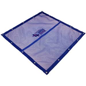 Custom Square Shaped Tarp Cover - 11oz Vinyl Coated Mesh 55% Solid