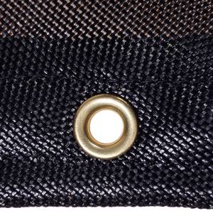 Custom Square Shaped Tarp Cover - 7.5oz Closed Mesh 95% Solid Black