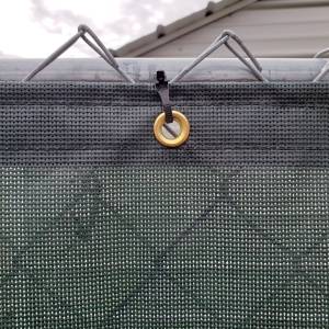 Custom Privacy Fence Screen Windscreen Tarp - 8oz Vinyl Coated Mesh Grommets