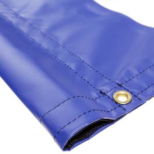 Custom Industrial Curtain Divider Tarp Cover - 18oz Vinyl with 52" Clear Window