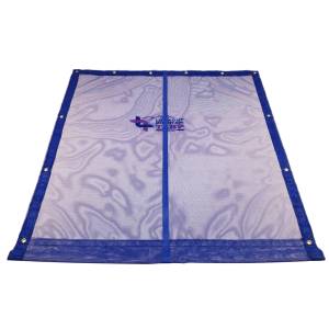 Custom Industrial Curtain Divider Tarp Cover - 11oz Vinyl Coated Mesh 55% Solid