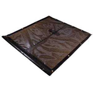 Custom Industrial Curtain Divider Tarp Cover - 9oz Vinyl Coated Mesh 80% Solid