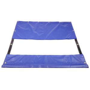 Custom Industrial Curtain Divider Tarp Cover - 18oz Vinyl with 52" Clear Window