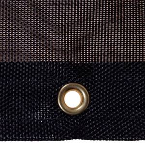 Custom Industrial Curtain Divider Tarp Cover - 7.5oz Closed Mesh 95% Solid Black