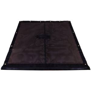 Custom Industrial Curtain Divider Tarp Cover - 7.5oz Closed Mesh 95% Solid Black