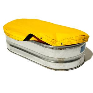 Steel Livestock Tank Water Trough Cover - 18oz Vinyl Coated Polyester