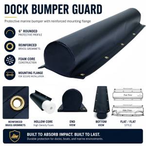Boat Dock Bumper Guard Pads (Flat/Flat)